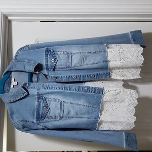 Cute Jean and Lace Jacket Large